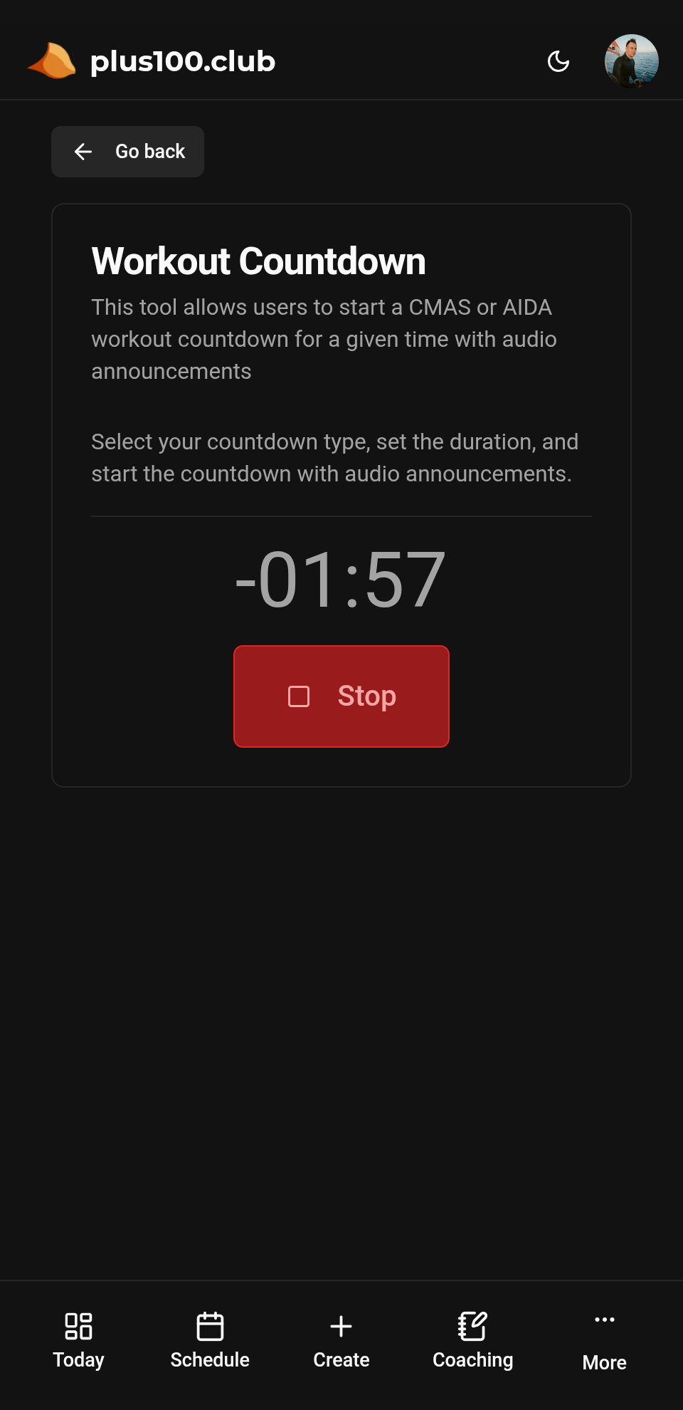 Competition Countdown Timer Running - Live countdown with audio announcements
