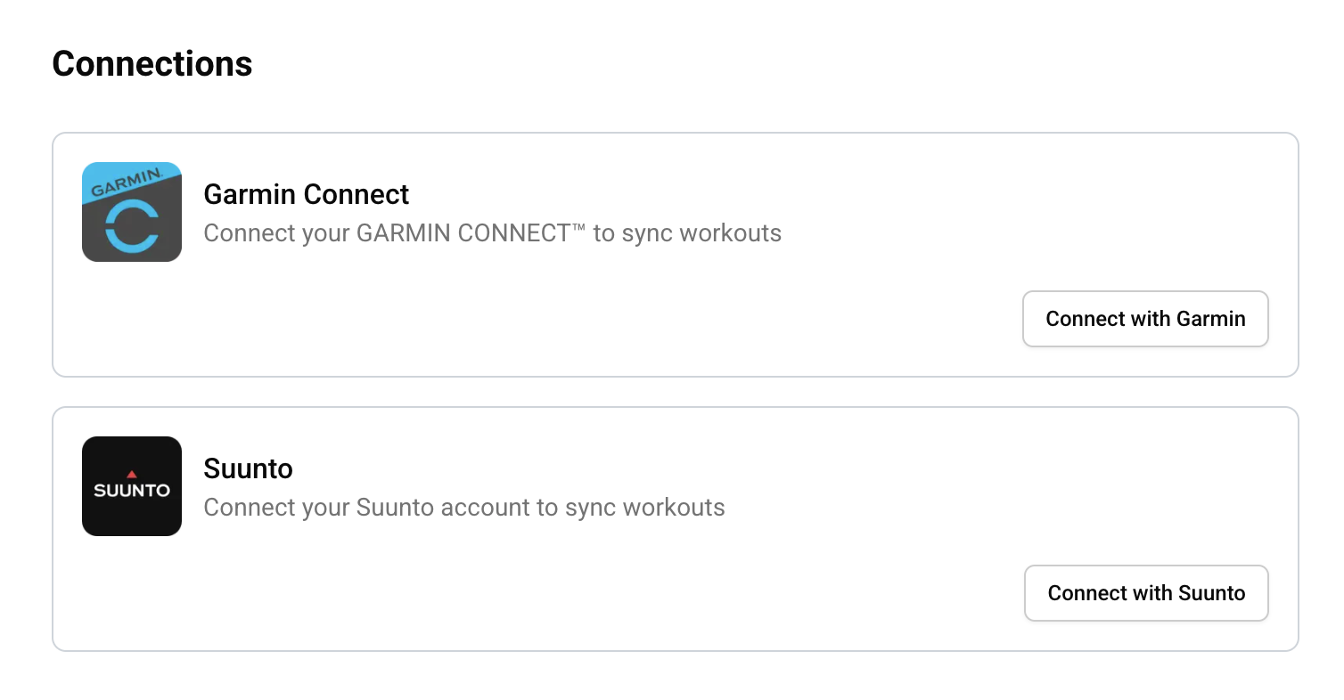 Connections page on user profile